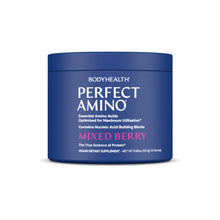 Load image into Gallery viewer, PerfectAmino® Drink Powder — plant-based amino acid formula supporting daily wellness and balanced nutrition, available in Vanilla and Mixed Berry.
