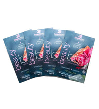 Load image into Gallery viewer, BEAUTYbits Spirulina Algae Tablets in single-serving packs displayed on a clean white surface with natural lighting.